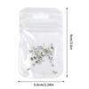 50Pcs Mini Shaped Crystal Diamond Nail Decorations Flat Bottomed Rhinestone Mixed Color Glass Gemstone Diy Manicure Accessory
