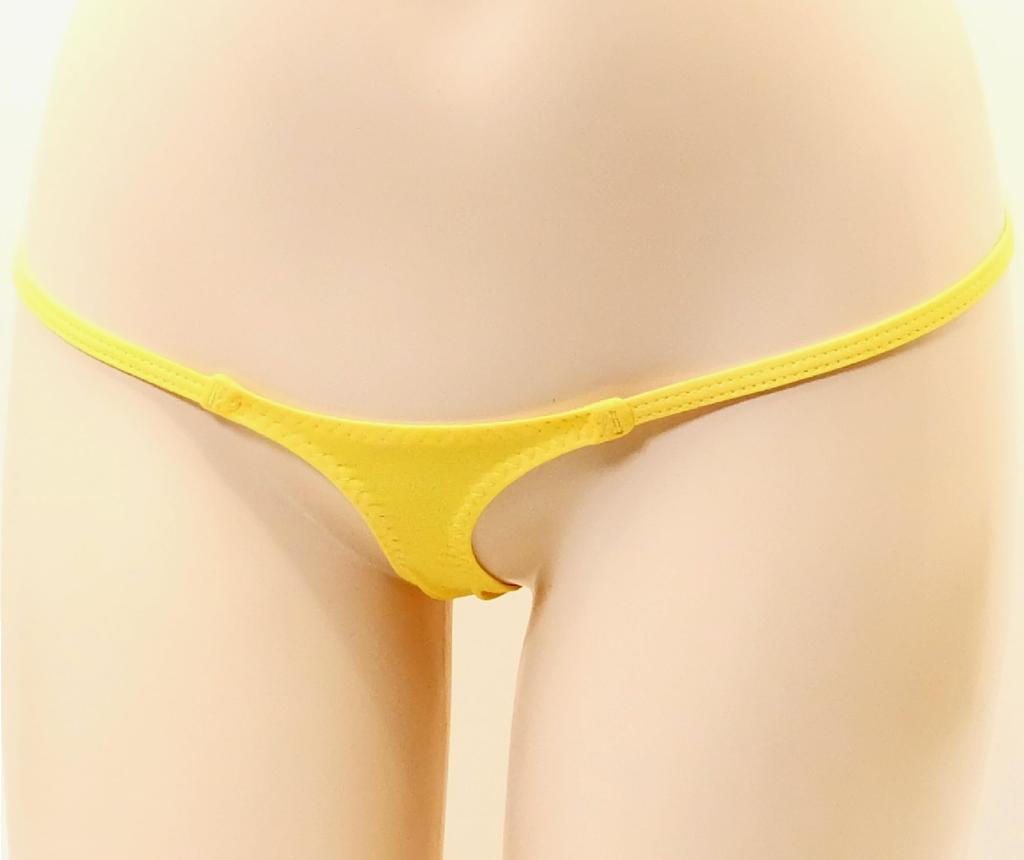 Micro Extremely Sexy Yellow F [Cat Select] Bikini, Small, Lingerie, Underwear, Cosplay, T-Front, T-Back, Swimsuit, T68HB,