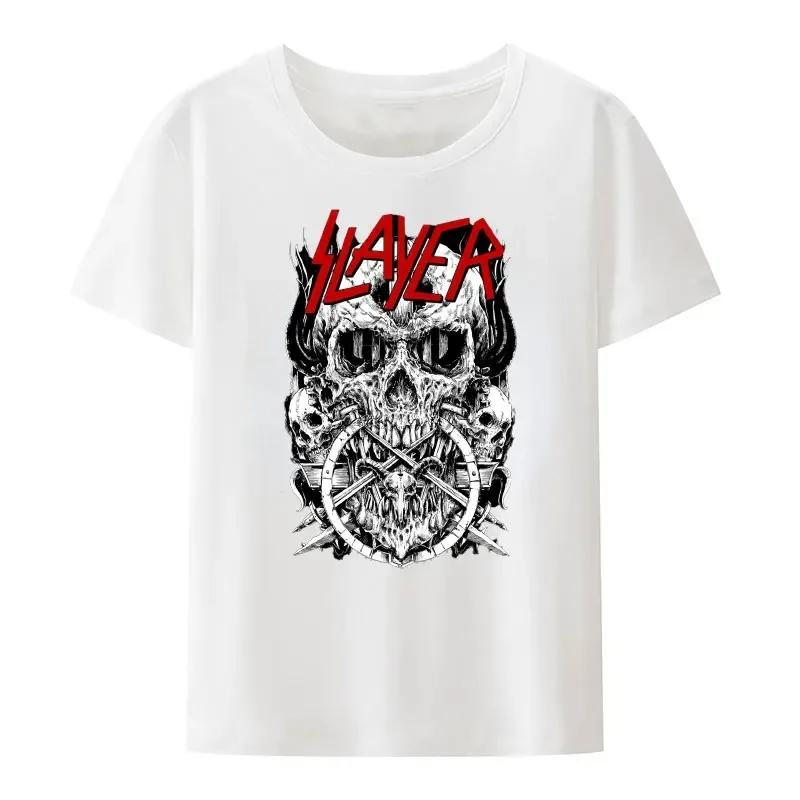

Футболка женская Metal Band 2023 Новая мужская одежда Slayer Летние футболки ModaL Punk Rock Y2k Топы Графические футболки Harajuku XXXXXL небесно-голубой