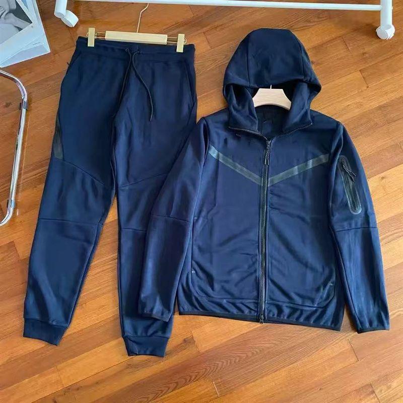 Completo da uomo in maglia con cappuccio multicolore per sport primaverili e autunnali