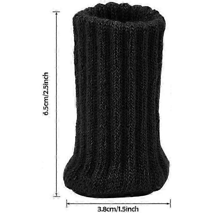 24pcs Non-slip Chair Leg Socks with Felt Pads, Double Layered Knitted Furniture Protectors for Floor Protection
