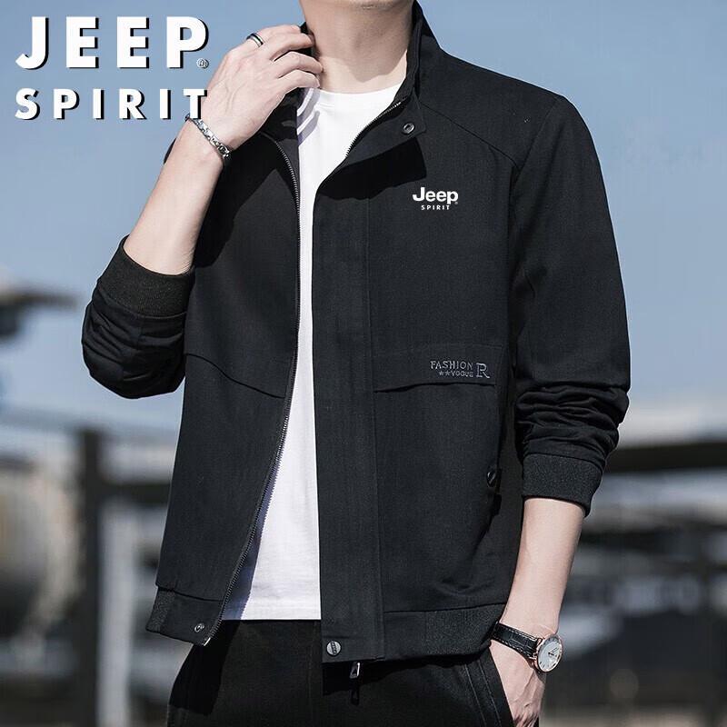 JEEP SPIRIT Men's Stand-Collar Casual Jacket