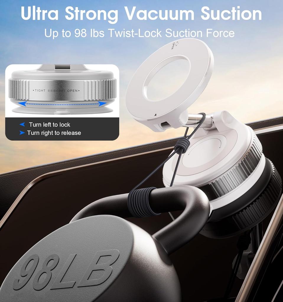 Car Phone Holder for   Suction Cup  Mount 360°  Holders for Your Car Accessories for iPhone 16 15 14 13 12 Android