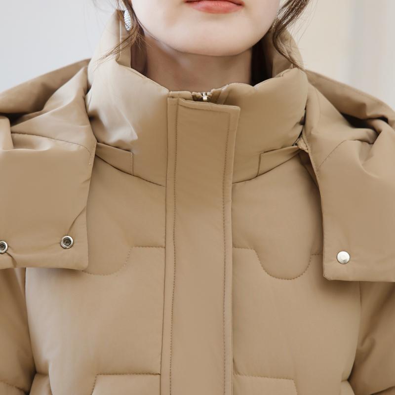 Dámské módní zimní dlouhé parky s kapucí, volné, silné a hřejivé bundy, dámské kabáty