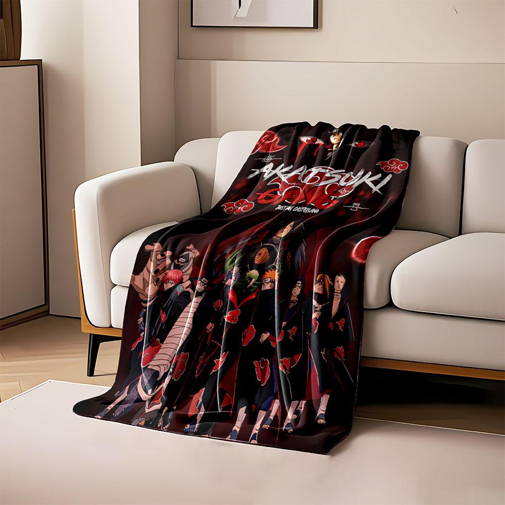 

A group wearing black cloaks with red cloud patterns, surrounded by red tones. for all seasons blanket lunch break throw gift 80cm x 120cm