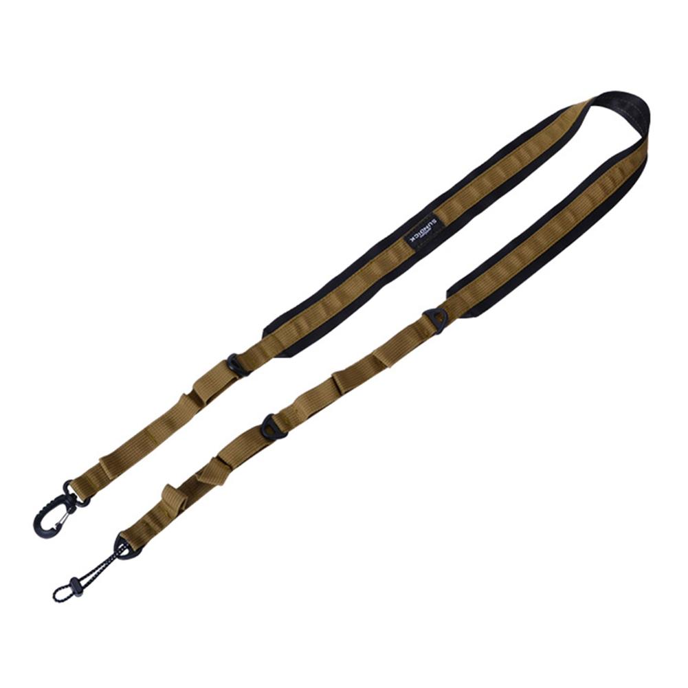 

2pcPolyester Camping Shoulder Strap Multiple Metal Hanging Loop DesignKhaki RAU