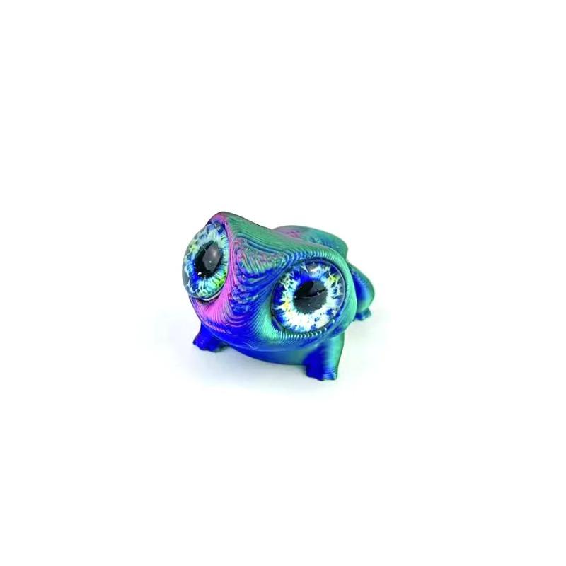 3D Printing Cute Big-eyed Frog Figurines Toy Home Decorations Joints Movable Realistic Eyes Mini Frog Animal Toy Children Gifts