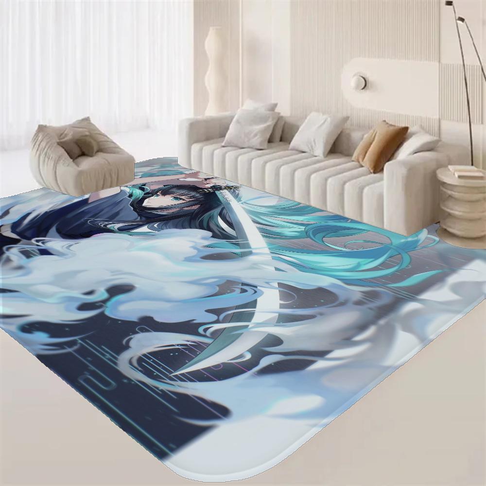 Alfombra de Pasillo Anime Muichiro T-tokito Lavable Antideslizante Alfombra de Área para Sofá y Sillas de Sala de Estar Felpudo de Cocina Alfombra de Área
