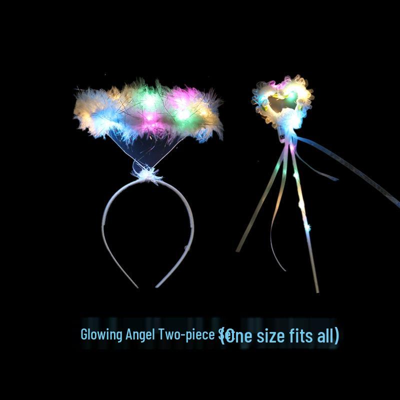 Children's Glowing Angel Feather Wings Costume Prop for Girls & Adults - Fairy, Elf, Cosplay & Photoshoots