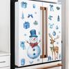 Painted Christmas Snowman Sticker DIY Snowflake Decal Creative Christmas Wall Sticker  Refrigerator