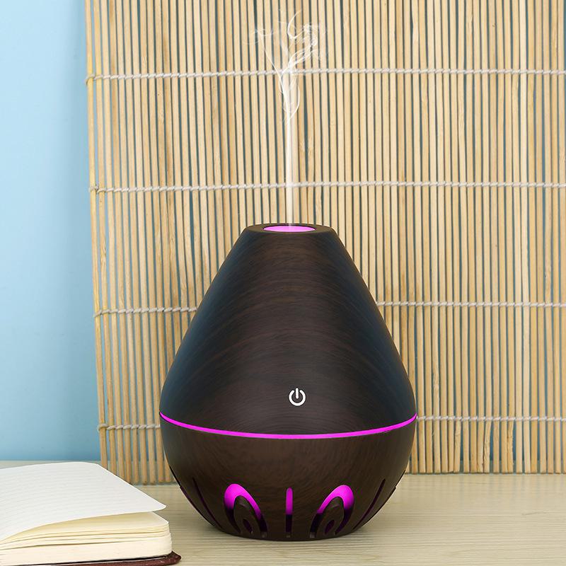 Creative USB Fog & Wood Grain Aromatherapy Humidifier with Custom Logo Option