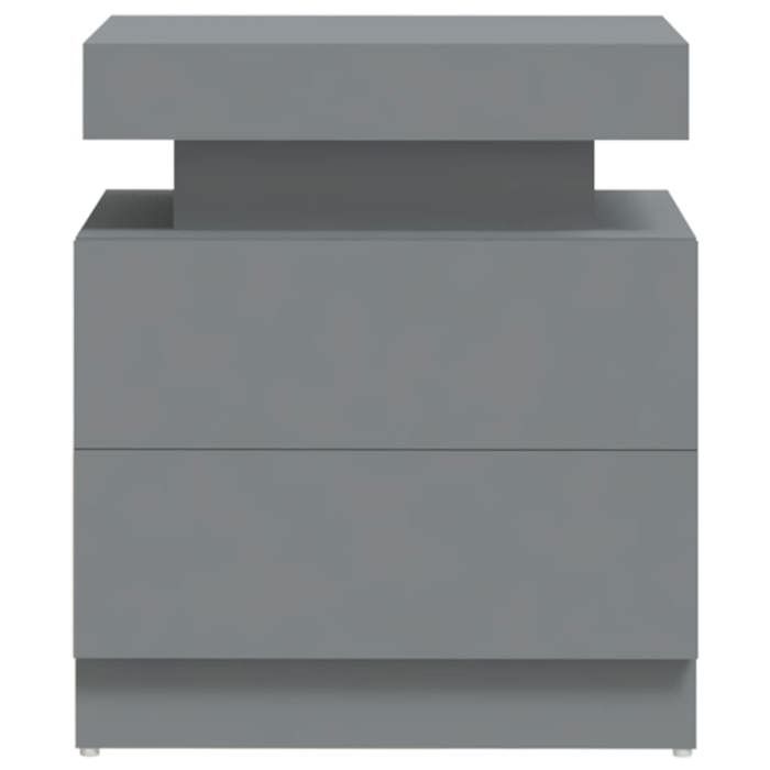 Table de chevet - Maison Exclusive - Gris - Bois d'ingénierie - 45x35x52 cm