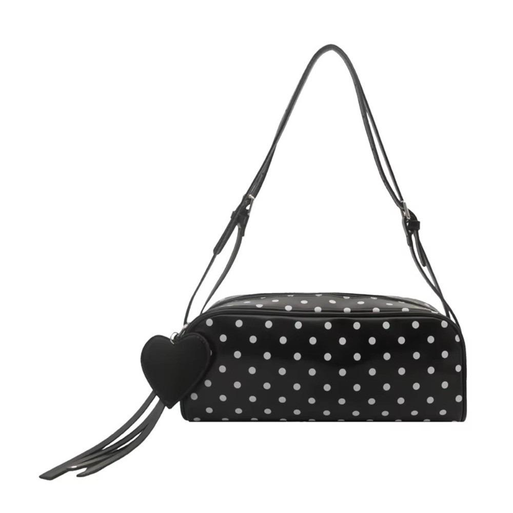 Verstellbare Träger Polka Dot Umhängetasche PU-Leder Crossbody-Tasche INS Tragetasche Dating