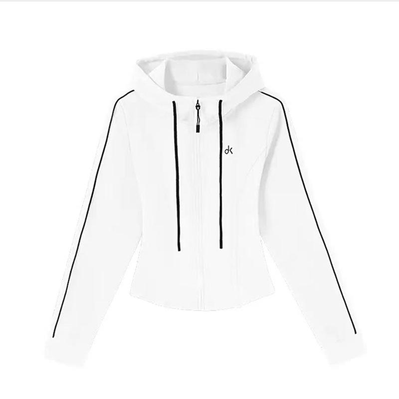 Американская ретро классическая полностью хлопковая толстовка с капюшоном приталенного силуэта ветрозащитная для бега осеньюзимой Large белый 3100₽