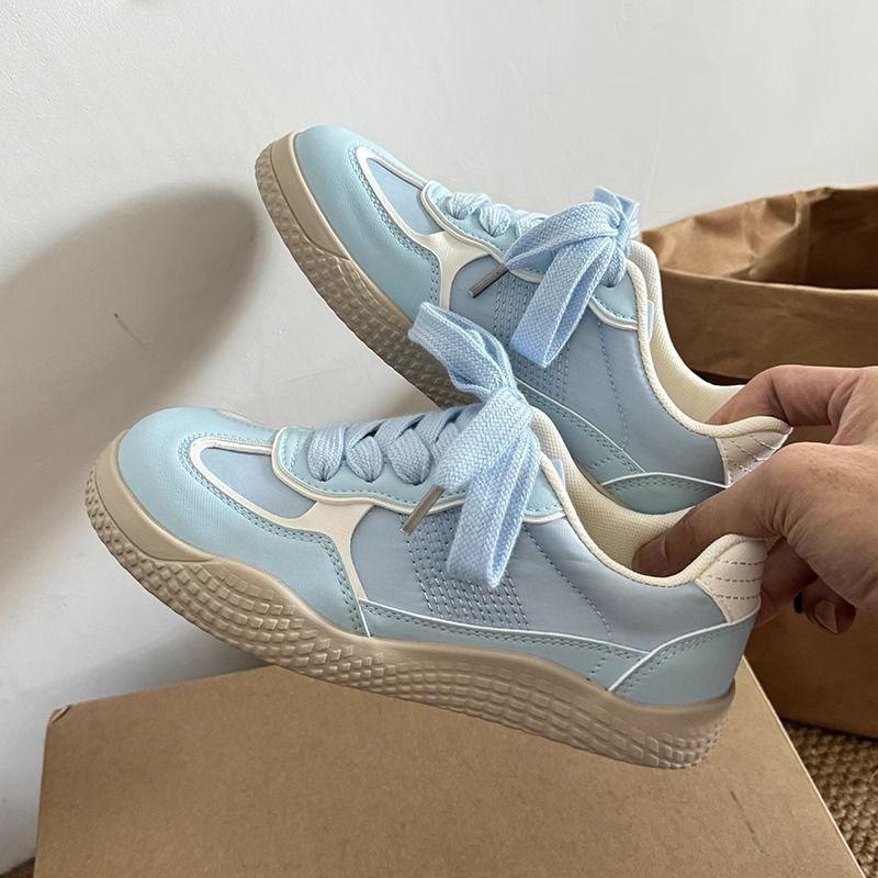 

2025 осень новая обувь обувь на толстой подошве обувь с высокой ценностью обувь для моральной подготовки ins повседневная универсальная белая обувь 40 синий