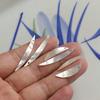 Half-Round Natural White Mother-of-Pearl Arc Earrings & Hairpin DIY Jewelry Accessory