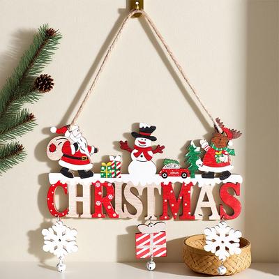 Wooden Christmas Hanging Pendants Gnome Santa Claus Merry Christmas Decoration For Home Xmas Tree Ornaments  Year Gifts