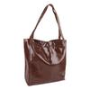 Women PU Leather Shoulder Handbag Fashion Ladies Vintage Handbag Purse Large Capacity Brown