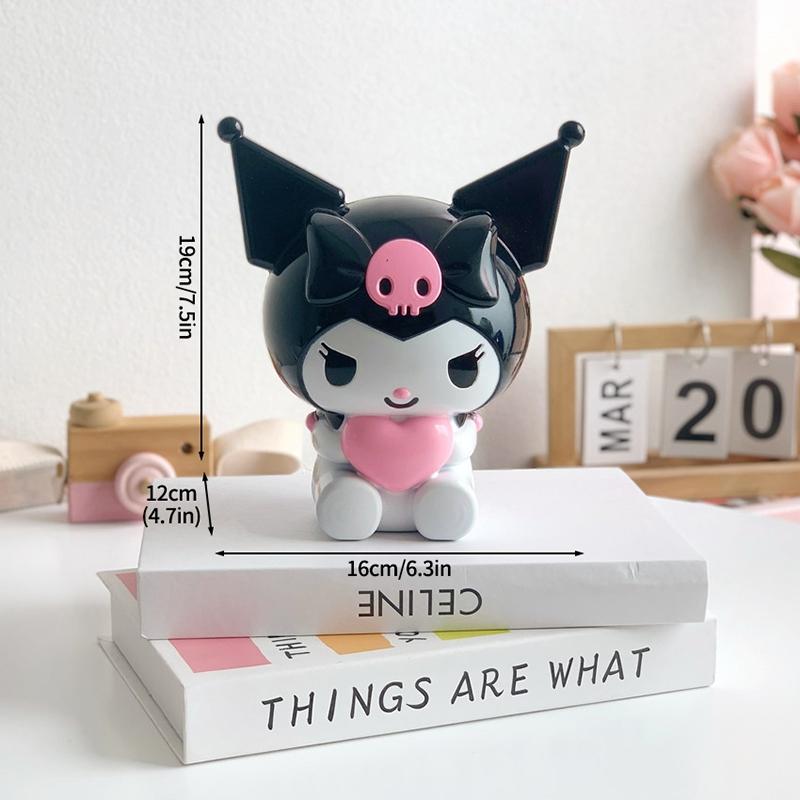 Hello Kitty Money Storage Box Anime Kuromi Piggy Bank Saving Money Case My Melody Cartoon Plastic Storage Box Birthday Gifts
