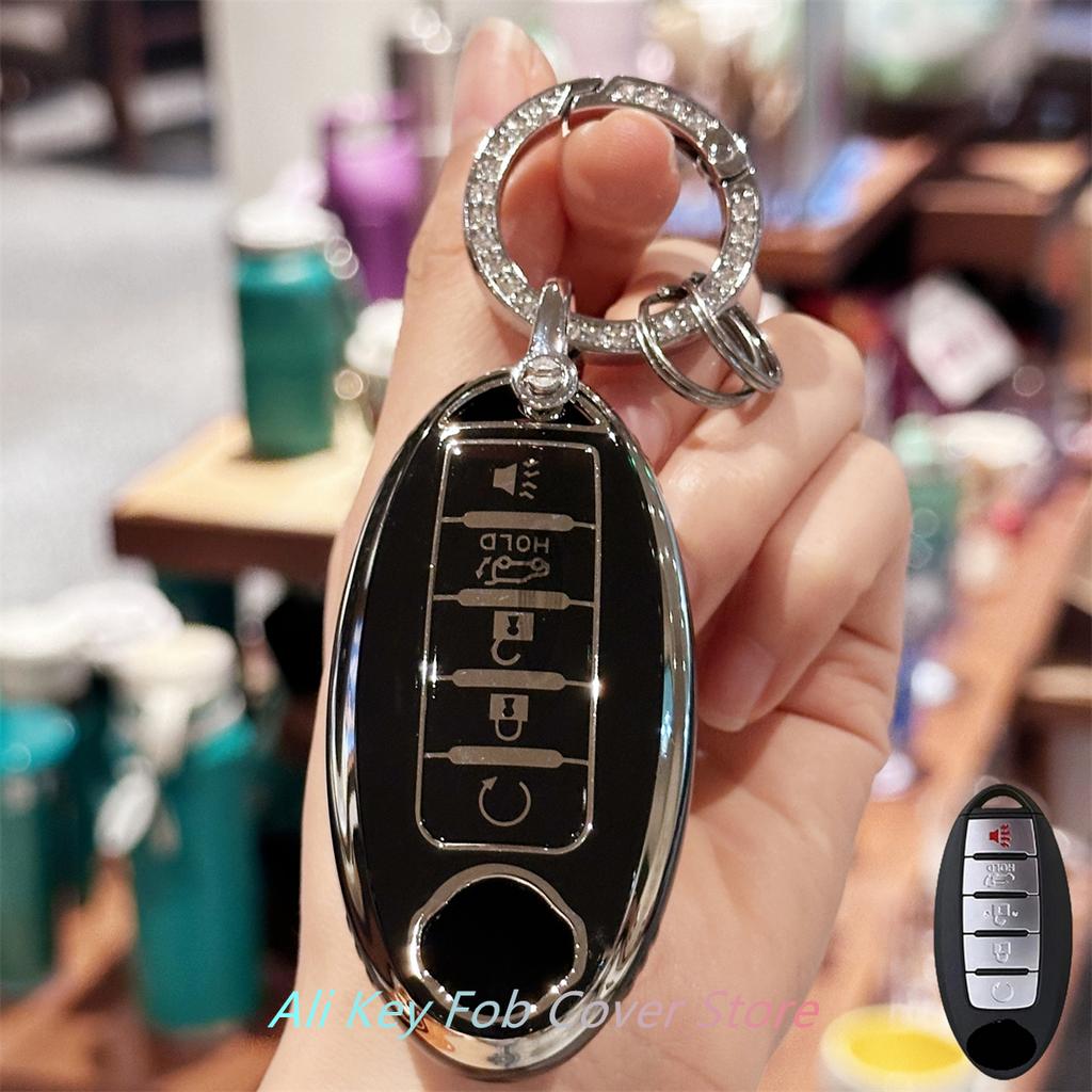 Key Fob Cover Keychain Lanyard for Nissan Altima Maxima Murano Rogue Sentra 370z Pathfinder Smart Control Key Protecto