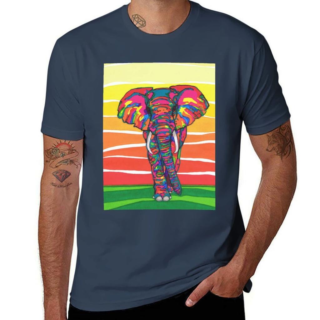 African Elephant TShirt Lightweight Casual Summer TShirt