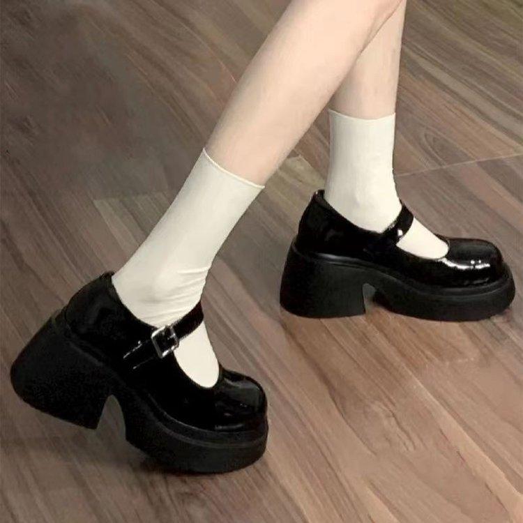 Spice Girl Mary Jane Small Leather Shoes New Spring and Autumn Japanese Jk Heightened Platform Mary Jane Single Shoes