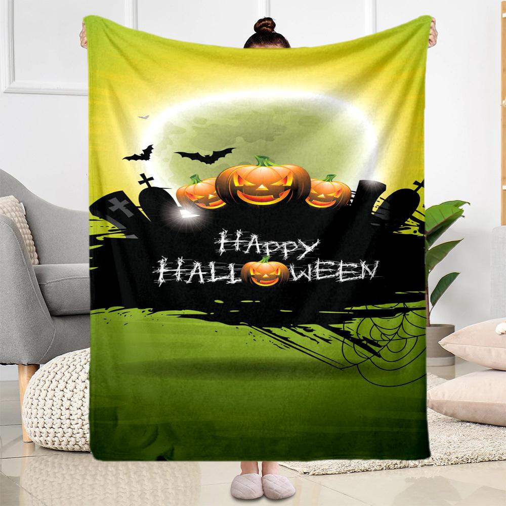Halloween 1 Blanket Warmthful Decor Perfect for Bed Office Office Chair Four Seasons Universal Digital Print