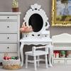 1/12 Scale Traditional Wooden Mini Furniture Set Dresser Stool With Fine Workmanship For Small Room Display