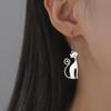 Cazador Cute Long Tail Cat Drop Earrings for Women Stainless Steel Jewelry Animal Kitten Dangle Earrings Gift 2026 Trend