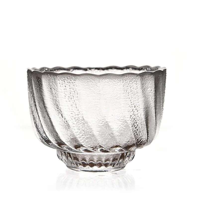 Japanese Hammer Grain Glass Tea Cup Crystal Transparent Cup Kung Fu Tea Set Home Owner Small Tea Cup Tea Bowl G