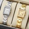Hot Sale Small Square Watch Square Women's Watch Gold Steel Belt Quartz Watch Fashion Temperament Watch Manufacturer Spot