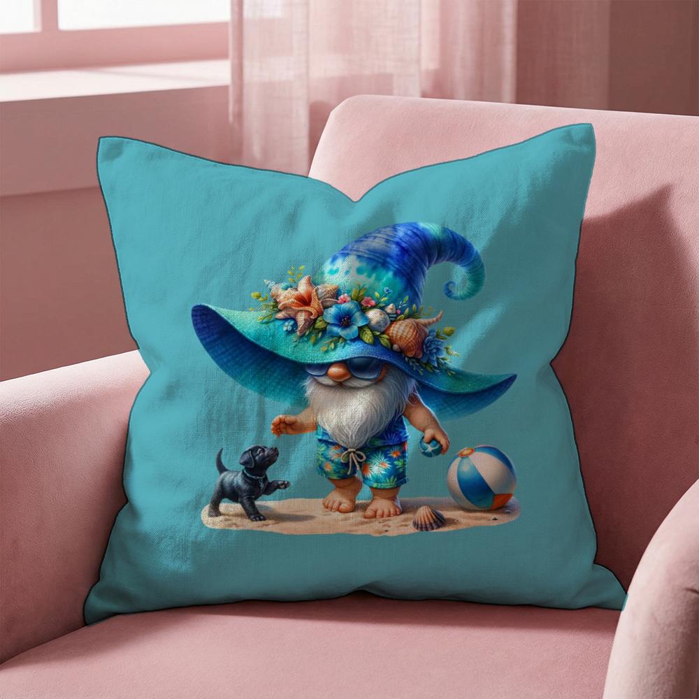 Everyday Gnomes Cushion Cover Multi-Scene Pillow Cover for Home & Car - Reversible, Soft & Durable for Daily Use