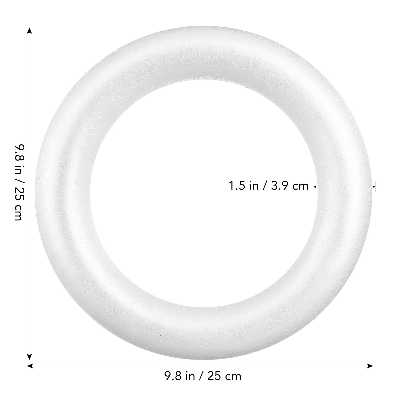 

30Pcs Circular Ring DIY Foam Wreath Craft Materials White Foam Ring Decorative Supplies for Handcrafted Wedding Party