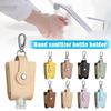 PU Leather Hand Sanitizer Holder with Metal Keychain Empty Refillable Bottle Perfect Small Gift for Friends