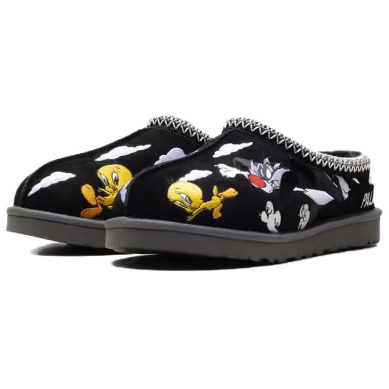 PALACE x Looney Tunes x UGG Kapcie z zamkniętym noskiem Unisex Czarne 1181910-BLK