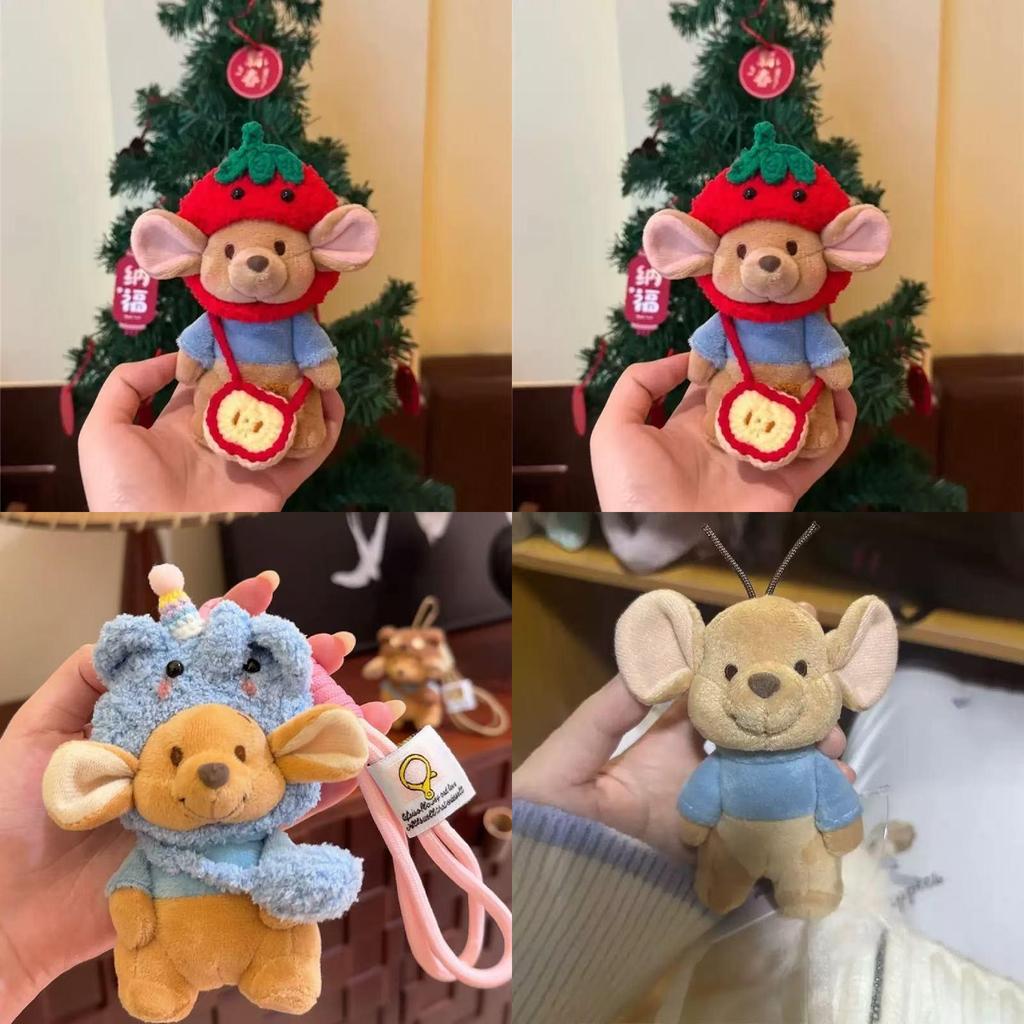 Adorable Plush Keychain Doll Bag For Birthdays Soft Mouse Style Cute Accessory