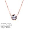 Fashion Crown Pendant Necklace for Women Retro Vintage Classic Rose Gold Cubic Zirconia Chain On Neck Trendy Jewelry N390