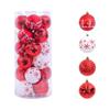24pcs Shatterproof Painted Christmas Balls Pendant Christmas Tree Pendants  Holiday Party Ornament