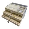 Plastic Velvets Jewelry Organizer 3 Drawers Stackable Display Case for Earrings Necklace Bracelets Accessories Holder