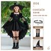 Girls Halloween Witch Costume Vampire Mesh Dress Kids Party Stage Performance Outfit