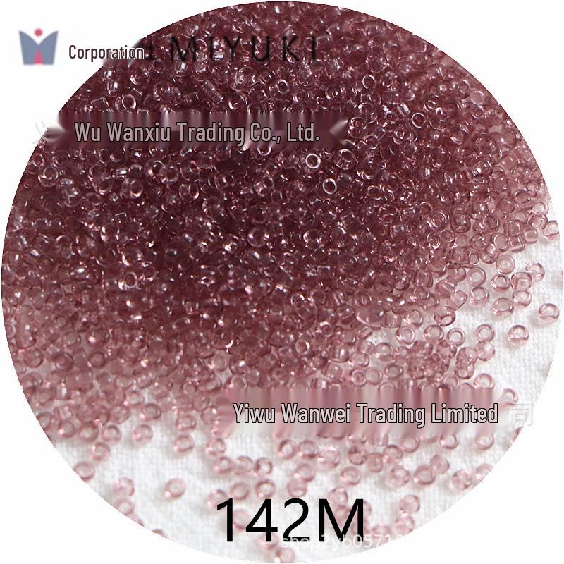 1.5mm Transparent Miyuki Glass Seed Beads for DIY Hairpins, Embroidery, and Bracelet Crafting.