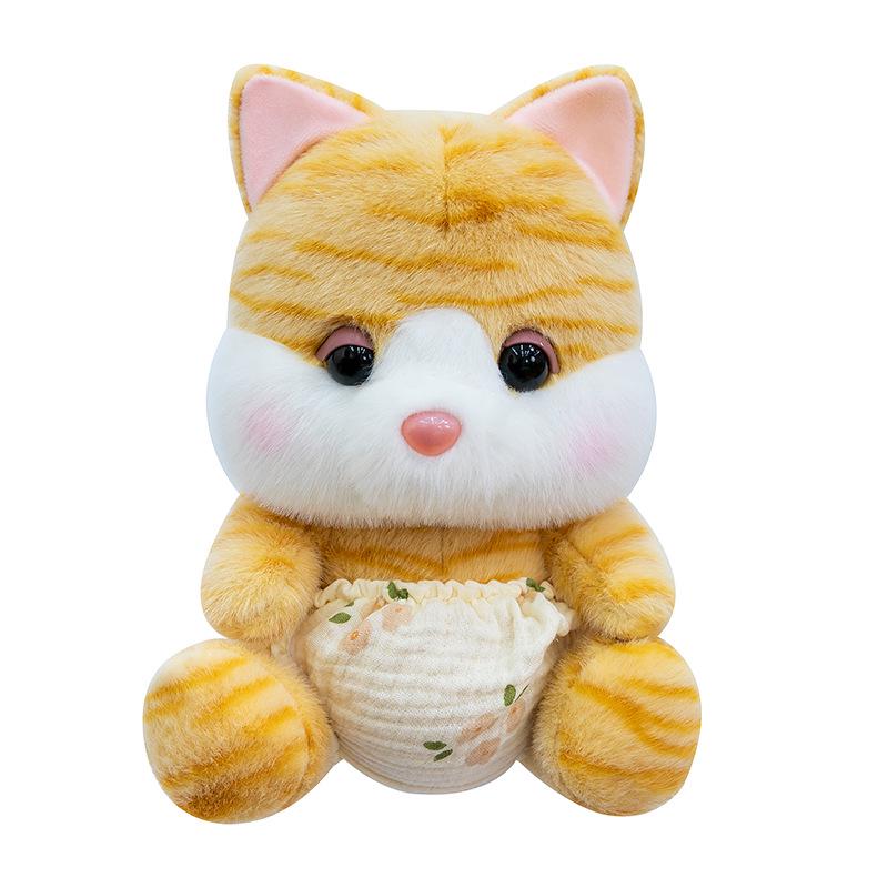 Cute Cat Plush Desk Ornament – Small Cloth Doll, Study Buddy, Birthday Gift