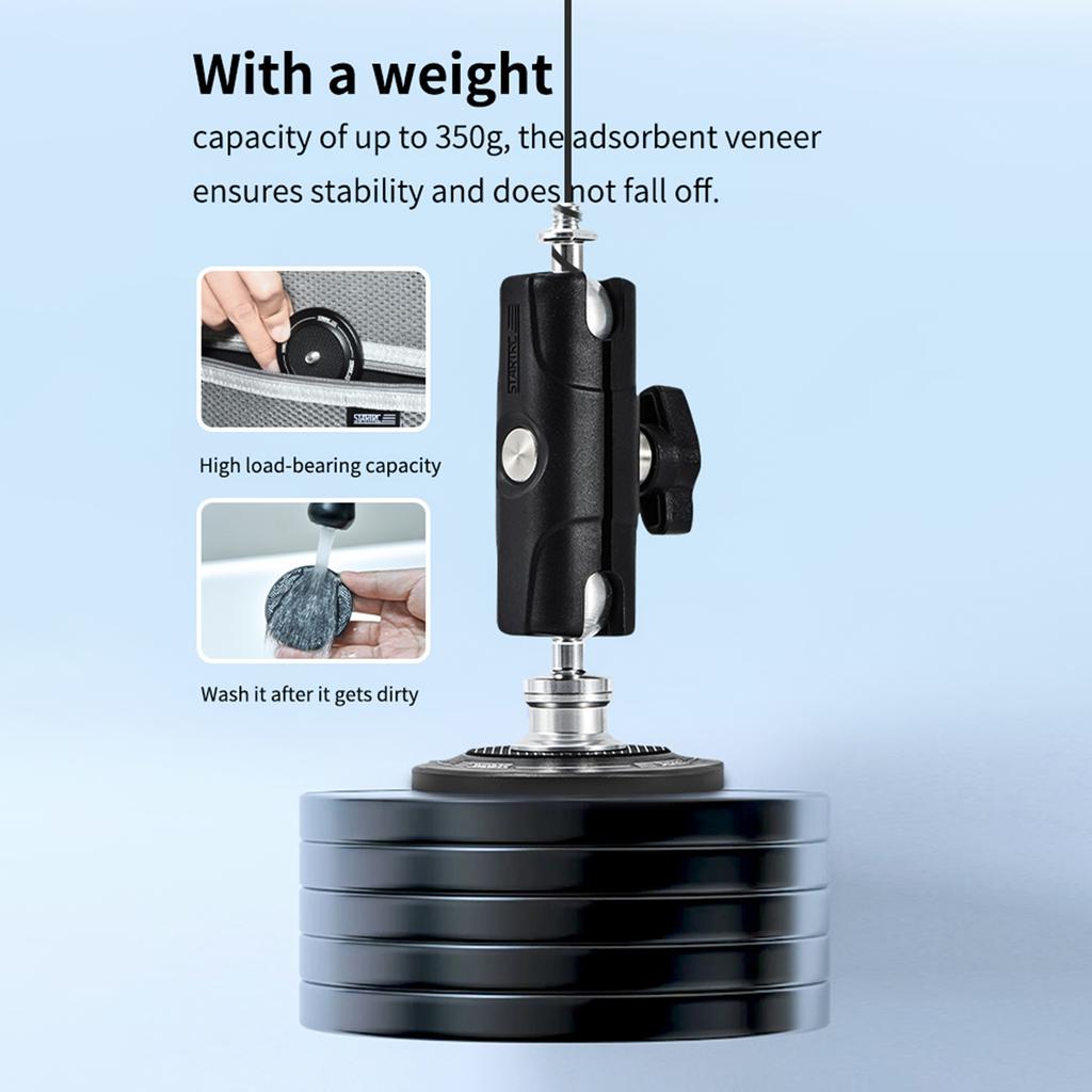 Sportkamera Magnetische Halterung Magnetische Halterung für Action-Kamera mit Doppelköpfen 360 Grad Drehbar 350g Tragfähigkeit Ersatz für 13C