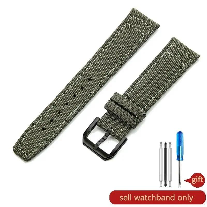 Captain Blue Citizen High Density Knitting Wrist for IWC Pilot Portugal Portofino Nylon Canvas Men 20mm 21mm 22mm Watch Strap