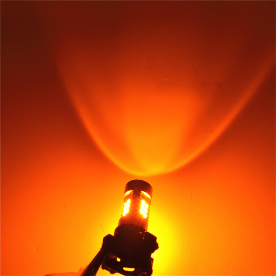 1Pair PY24W Amber 21SMD LED Bulbs Error Free For BMW Front Turn Signal Lights
