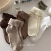 1 Pair Retro Women Loose Socks Japanese Style Autumn Winte Solid Color Floor Sock Soft Warm For Female House Sleeping Floor Sox