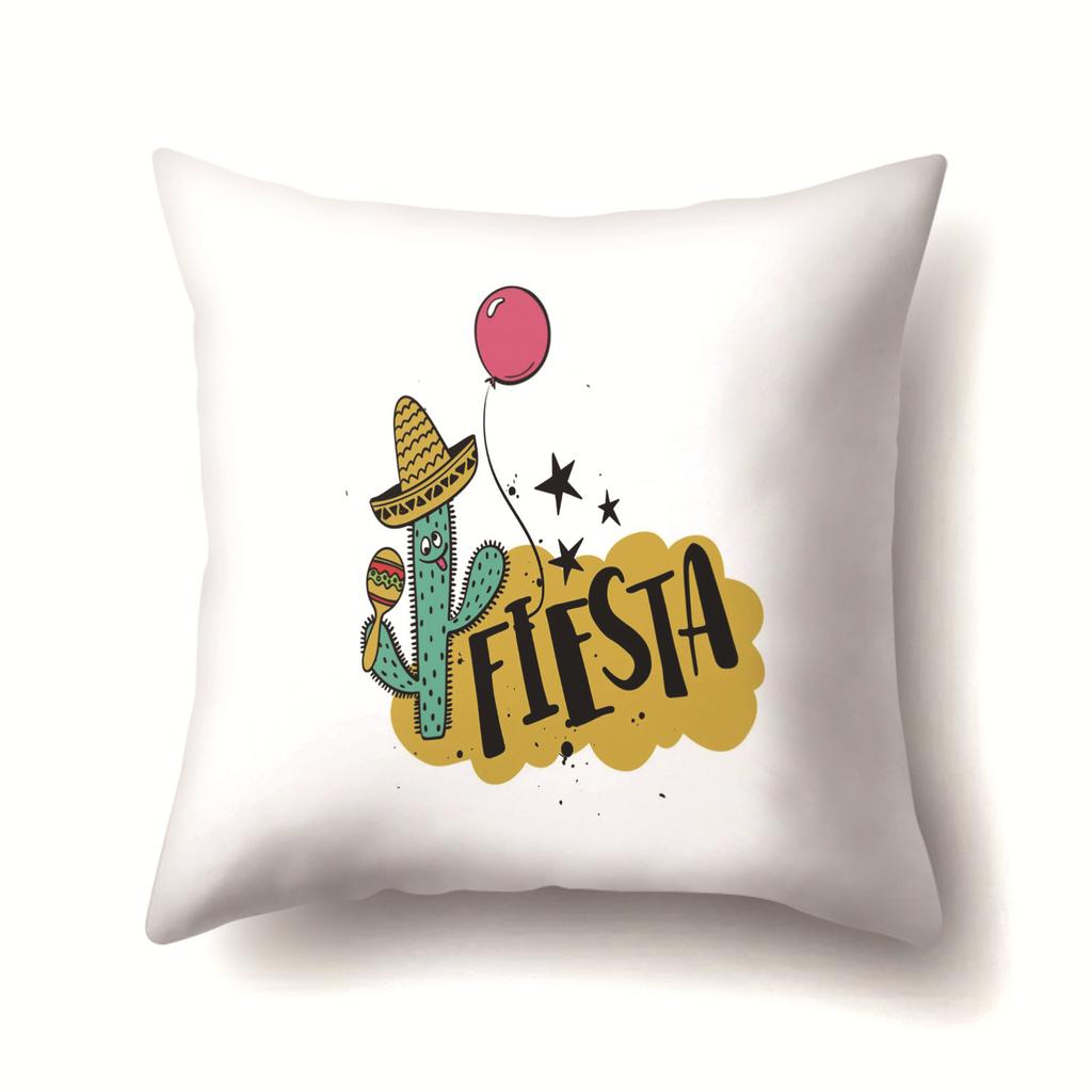 Unicorn Cute Cactus Polyester Pillow Cover Cushion