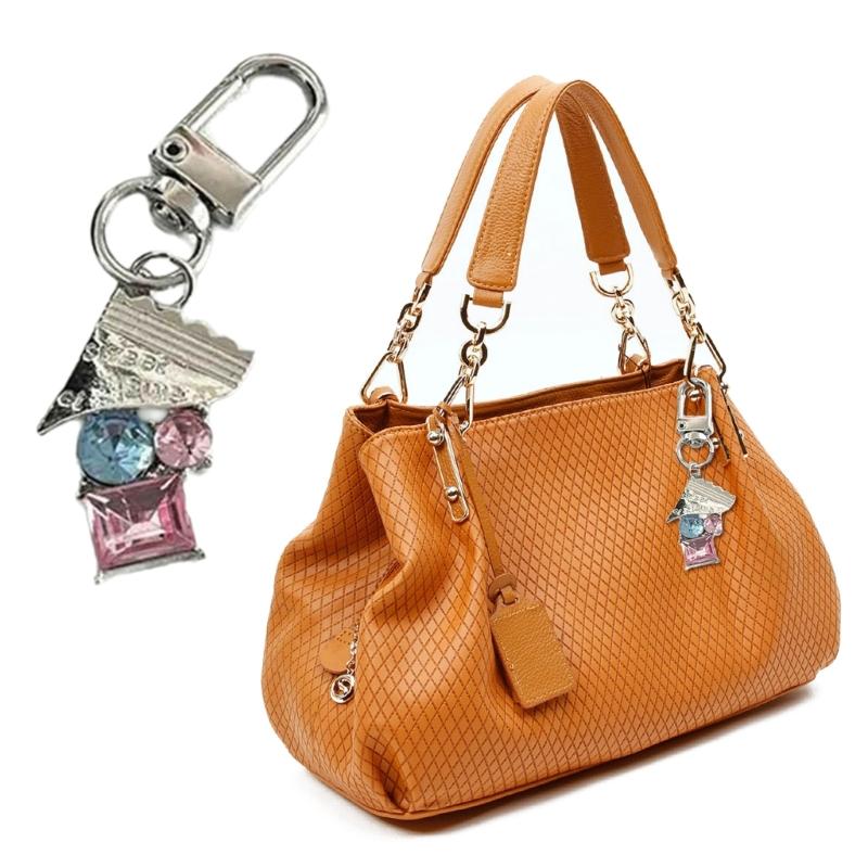 Cherry/Candy/Butterfly/Bowknot Heart Keychain Alloy Key Chain Multi-Functional Phone Chain Women Girls Purse Accessory