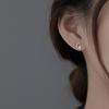 Cercei Stea si Luna 925 Sterling Silver Earrings, Star and Moon Design, Includes Jewelry Box, Silver