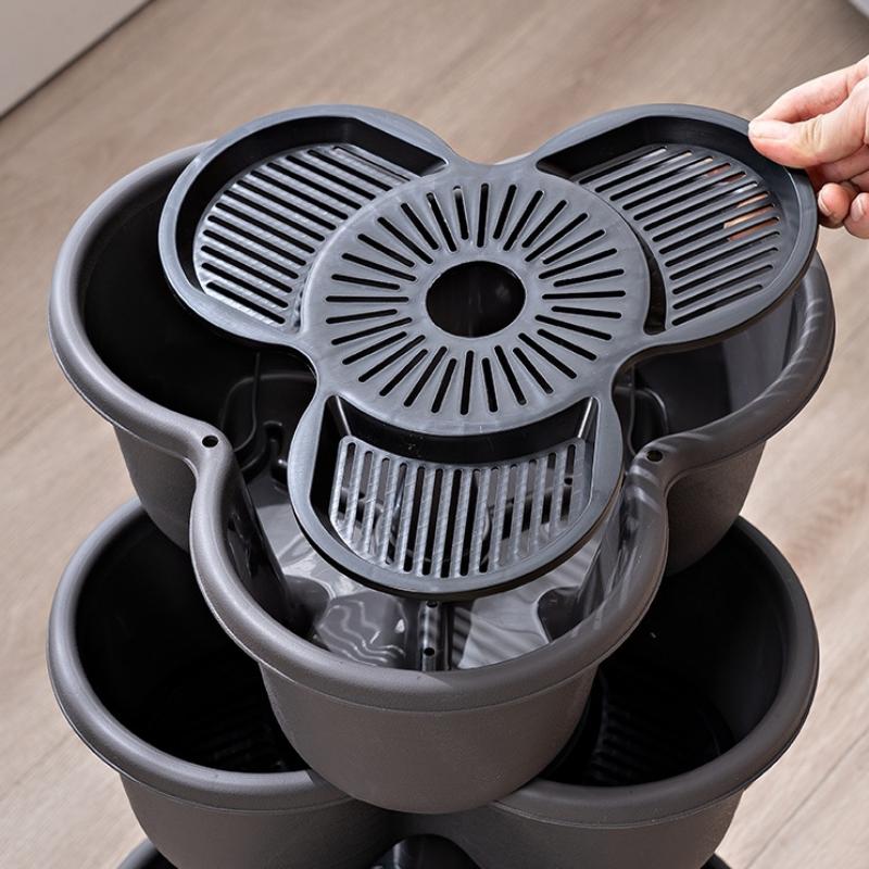 Vertical Tower Stackable Flower Pot Plastic Multi-Layer Garden Planter Tower For Strawberry Vegetable Frame Grow